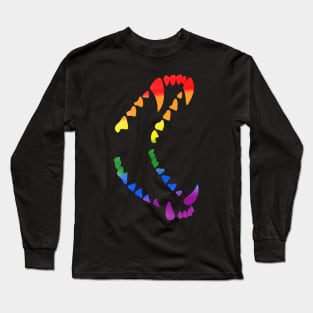 Pride Wolf Teeth: Rainbow Long Sleeve T-Shirt